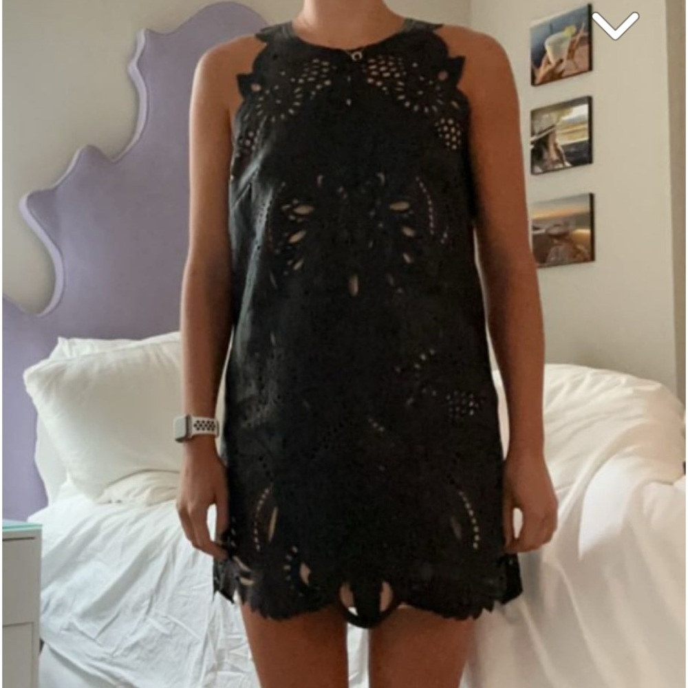Anthropologie Leather Mini dress